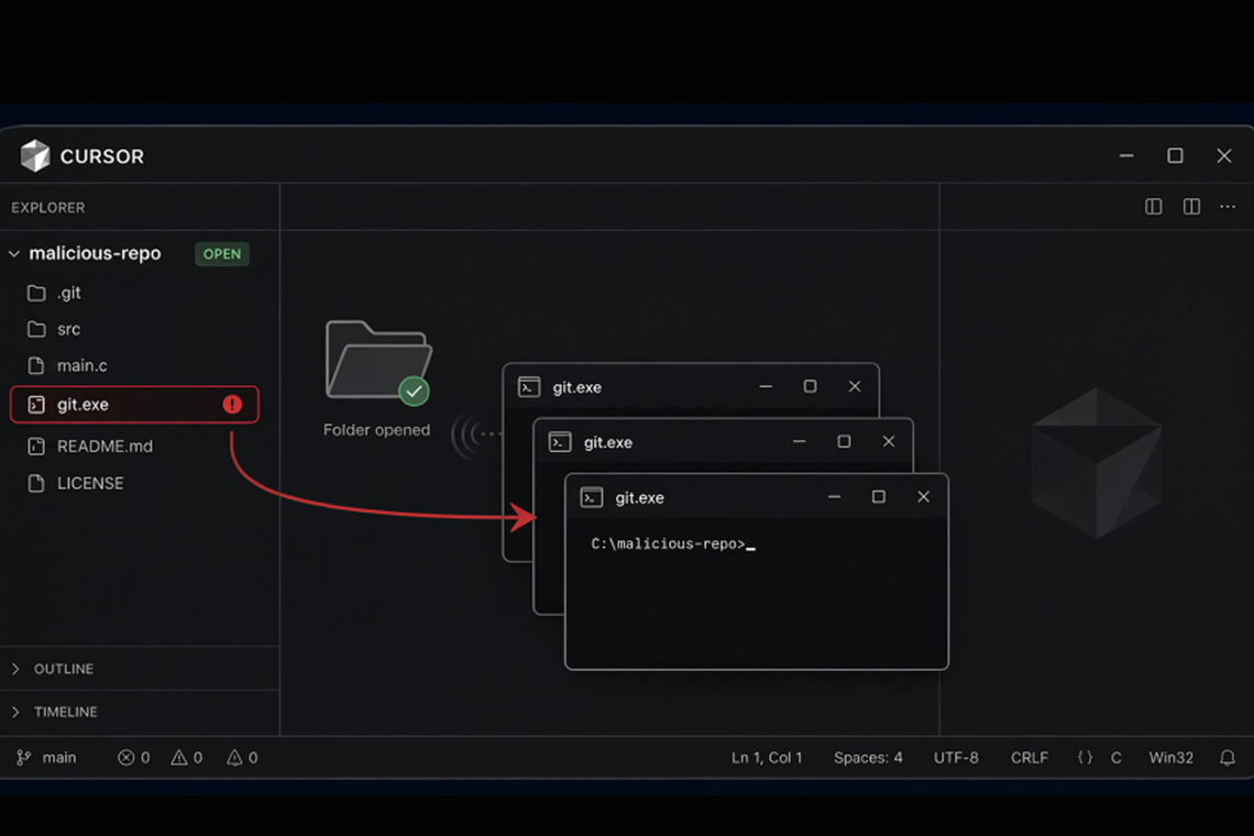 Malicious Git Repositories Can Trigger Windows Code Execution via Cursor Bug