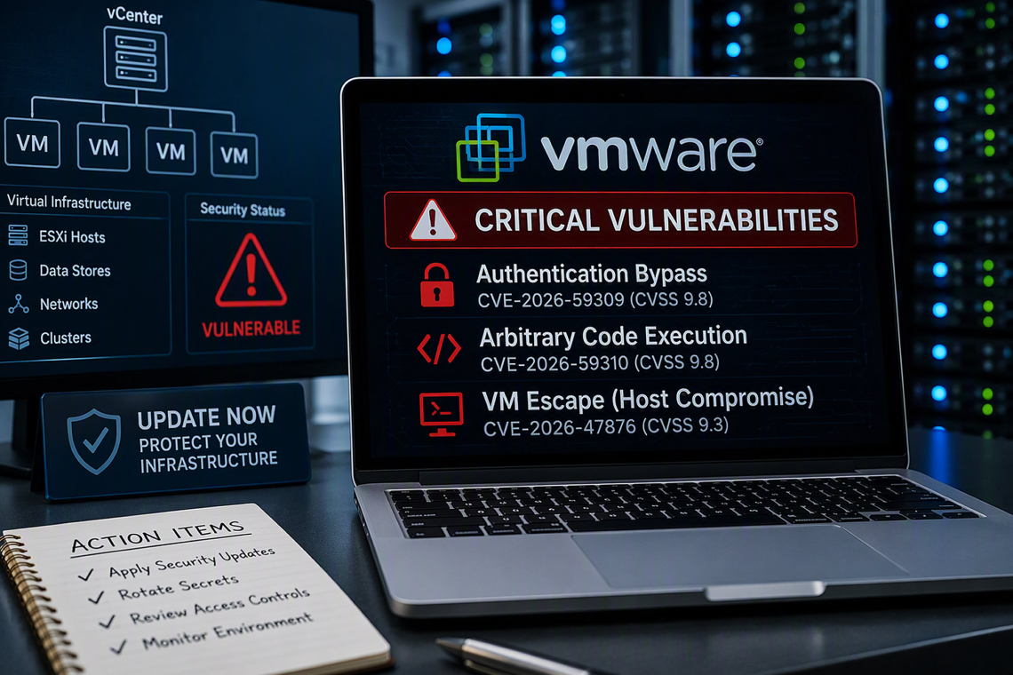 Attackers Could Exploit Three VMware Vulnerabilities to Gain Access and Escape Guest Environments